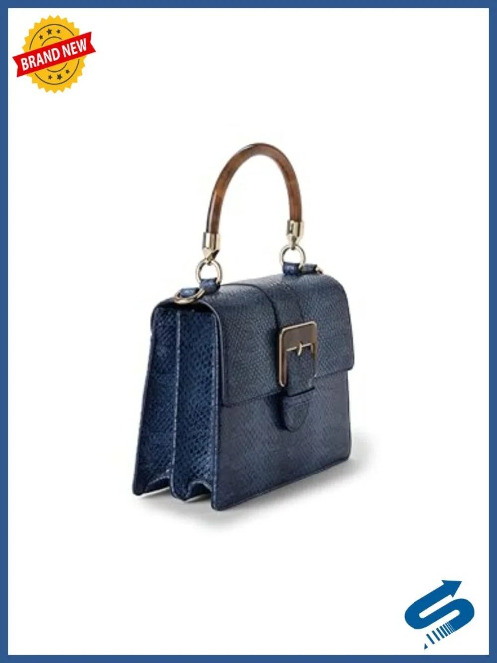 Small Satchel with Flap Magnetic Closure, Adjustable Strap, Leather